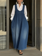 Veronica | Loose Denim Vest Dress