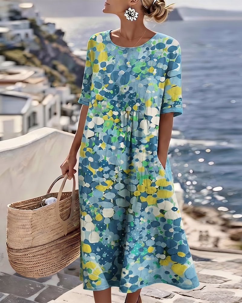 Romilly | Vestido Midi Floral Suelto Y Ligero