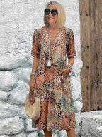 Maya Vibrant Midi Dress