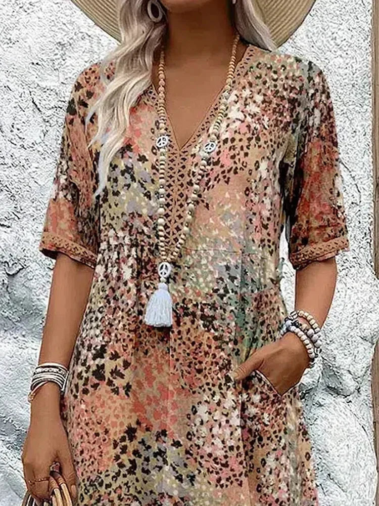 Maya Vibrant Midi Dress