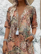 Maya Vibrant Midi Dress