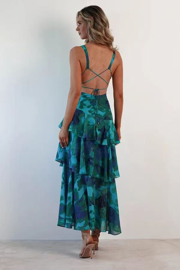 LISA | Floral Flounce Maxi Dress