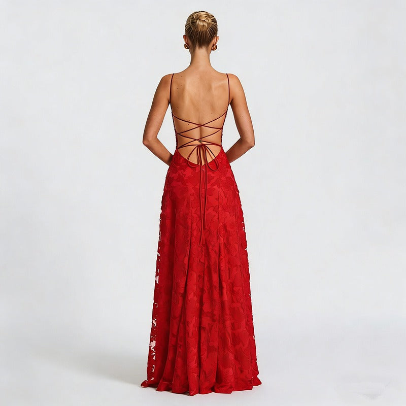 Delphine | Elegantes Spitzen Maxi Kleid