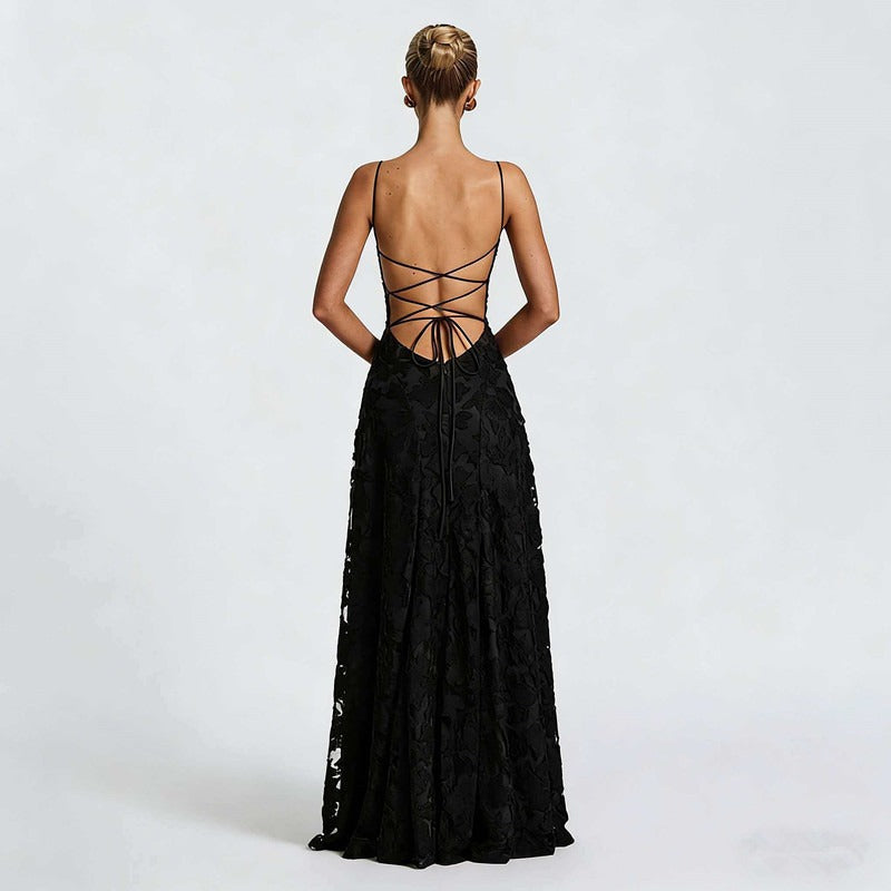Delphine | Elegantes Spitzen Maxi Kleid