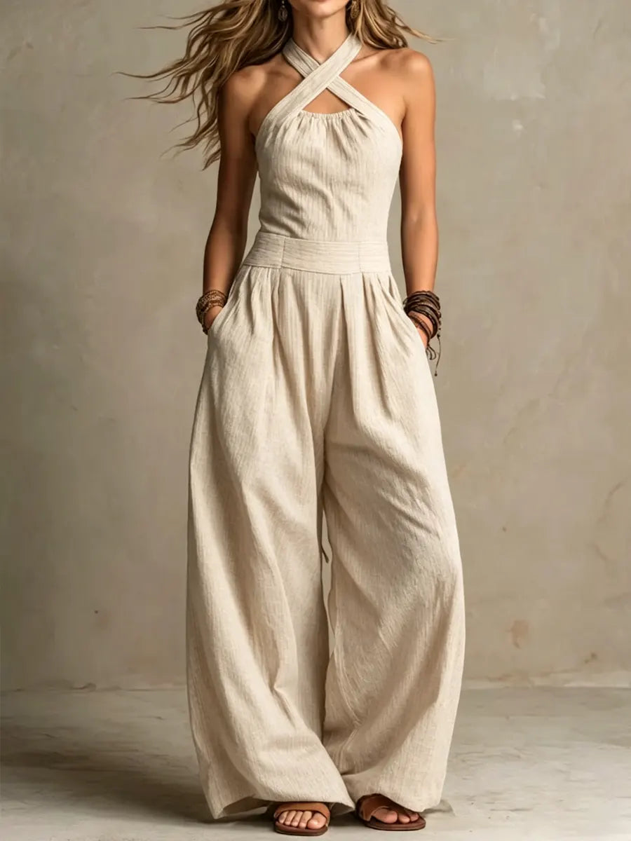 Ingrid | Mono Elegante Con Escote Cruzado