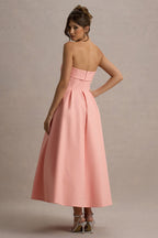 ANNE | Stylish Midi Dress with Off-the-Shoulder Neckline