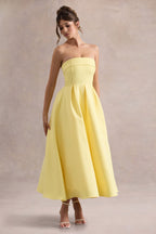 ANNE | Stylish Midi Dress with Off-the-Shoulder Neckline