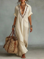 Marta | Bohemian Floral Print Maxi Dress