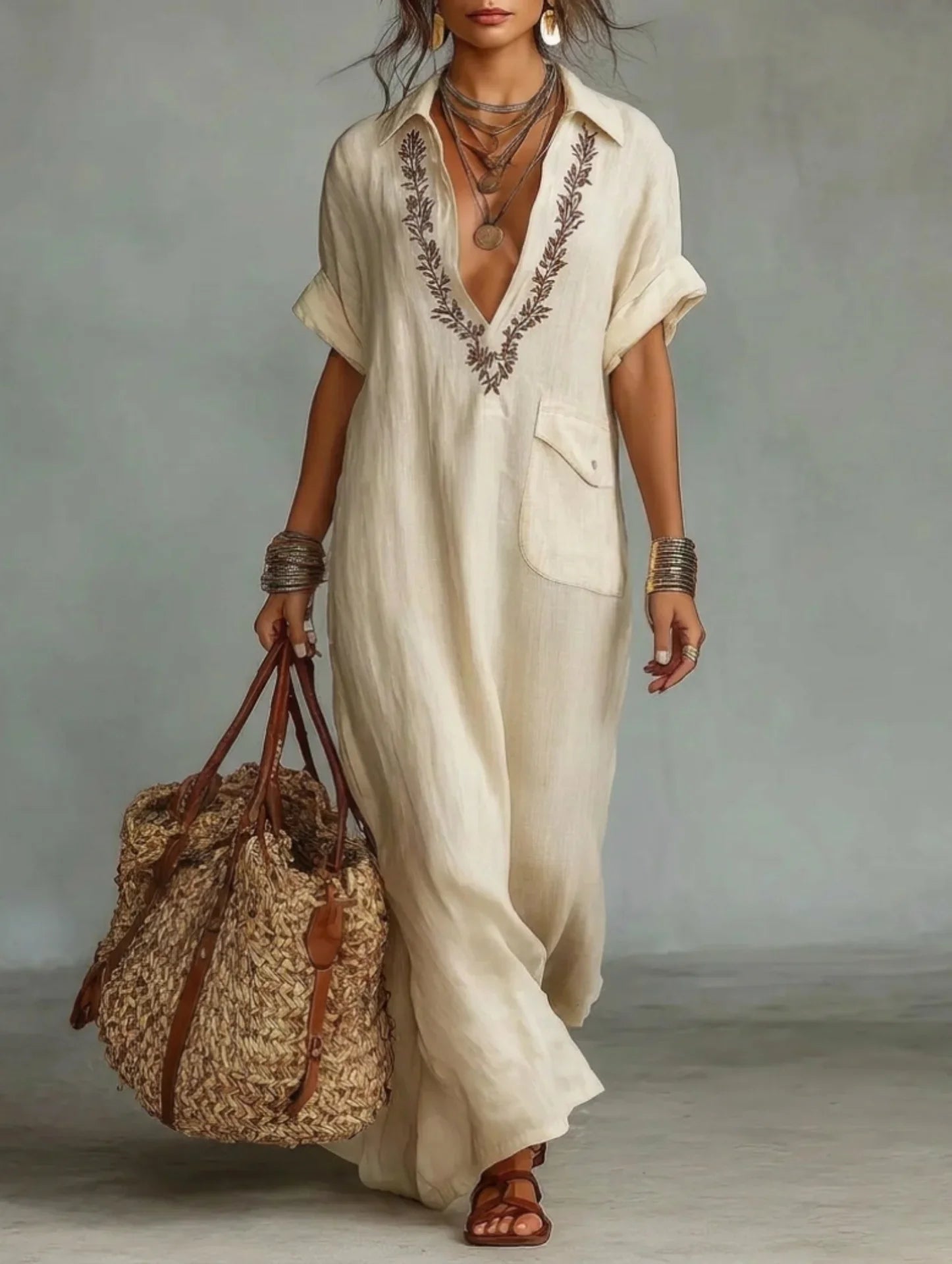 Marta | Bohemian Floral Print Maxi Dress